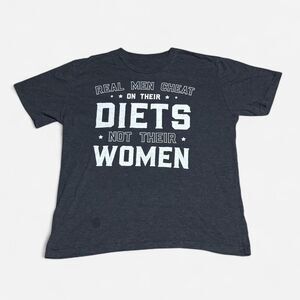 Black cotton funny T shirt (width 21in, length 26-1/2in) T shirt